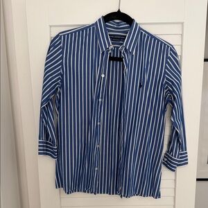 Polo Ralph Lauren Blue and White Striped Shirt
